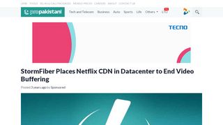 
                            3. StormFiber Places Netflix CDN in Datacenter to End Video Buffering