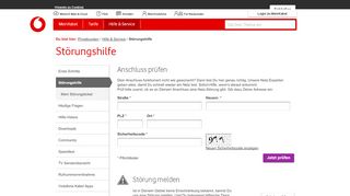 
                            4. Störungshilfe - Vodafone Kabel Deutschland Kundenportal