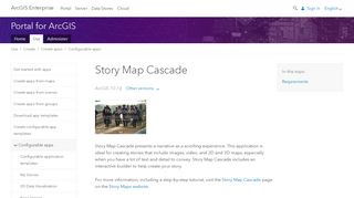 
                            2. Story Map Cascade—Portal for ArcGIS | ArcGIS Enterprise