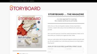 
                            2. Storyboard Magazine - Sign Up | Storyboard