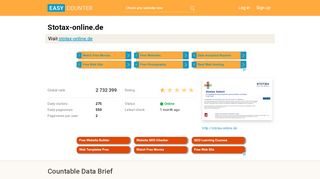 
                            9. Stotax-online.de: Stotax Select - easycounter.com