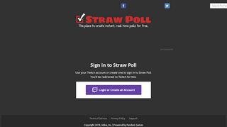 
                            1. Straw Poll