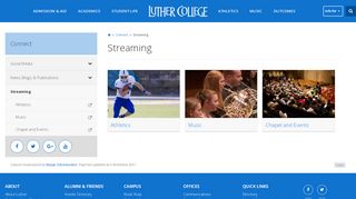 
                            4. Streaming | Connect | Luther College