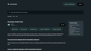 
                            2. Streamlabs Chatbot FAQs – Streamlabs