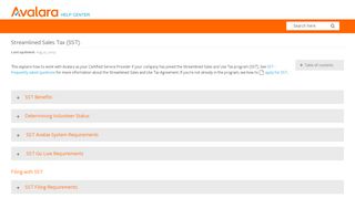 
                            9. Streamlined Sales Tax (SST) - Avalara Help Center