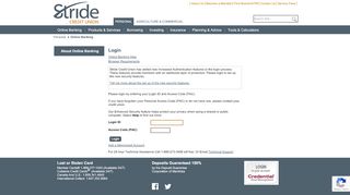 
                            7. Stride Credit Union - Online Banking