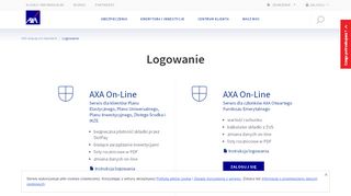 
                            5. Strona główna - Logowanie - AXA