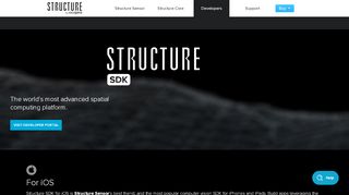 
                            2. Structure SDK Developer Information - Structure Sensor