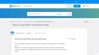 
                            2. Stuck At Login When Connecting to Mac - TeamViewer ...