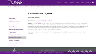 
                            3. Student Account Payment - Truman State University