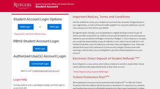 
                            1. Student Accounting & Cashiering - Student Account @ Rutgers