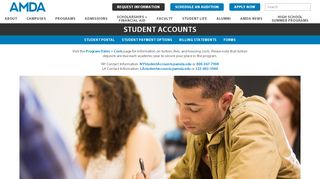 
                            2. Student Accounts - AMDA