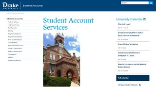 
                            6. Student Accounts - Drake University