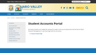 
                            4. Student Accounts Portal - Pajaro Valley Unified School District