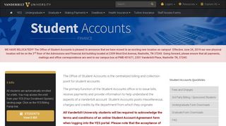 
                            5. Student Accounts | Vanderbilt University