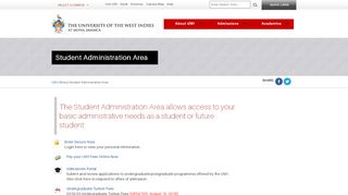 
                            1. Student Administration Area | The University of the West …