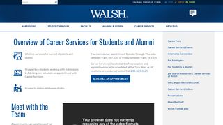 
                            1. Student & Alumni Career Services - Walsh College