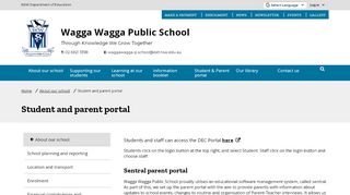 
                            1. Student and parent portal - Wagga Wagga Public School