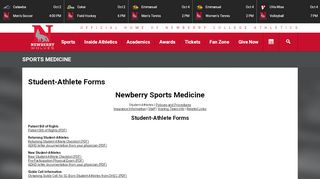 
                            1. Student-Athlete Forms - Newberry College Athletics