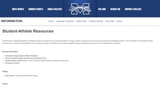 
                            6. Student-Athlete Resources - Moravian College