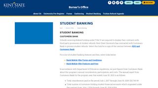 
                            9. Student Banking | Bursar's Office | Kent State University