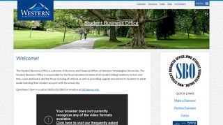 
                            3. Student Business Office - WordPress for WWU