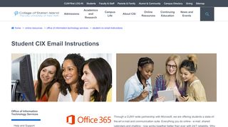 
                            7. Student CIX Email Instructions | Office of Information …