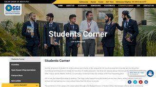 
                            2. Student Corner- Gulzar Group Of Institutes (GGI)