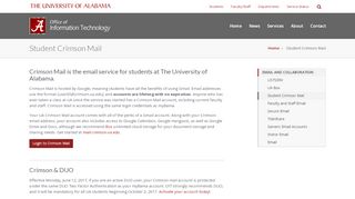 
                            1. Student Crimson Mail – Office of Information Technology ...