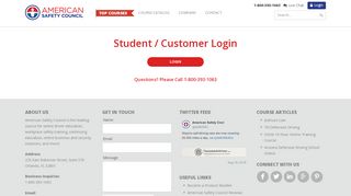 
                            5. Student / Customer Login - American Safety Council