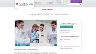 
                            9. Student Education - Marshfield Labs