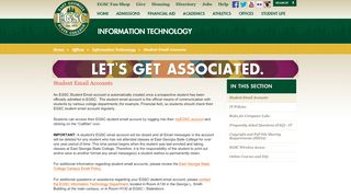 
                            2. Student Email Accounts - East Georgia State College