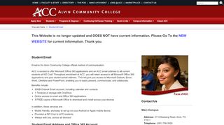 
                            4. Student Email - Alvin Community College