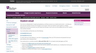 
                            4. Student email - Durham University