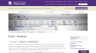 
                            8. Student Email - Email | Instructional, Communication ... - UW-Whitewater