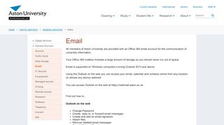 
                            1. Student eMail / Outlook Live / Exchange 2010 at Aston University