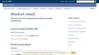 
                            5. Student email - Student Email - University of Kent