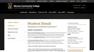 
                            4. Student Email | Student Technology | Monroe Community College