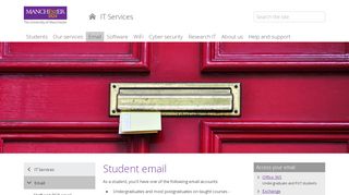 
                            8. Student email (The University of Manchester)