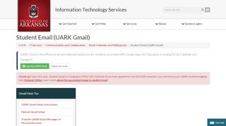 
                            2. Student Email (UARK Gmail) | IT Services | University of ...