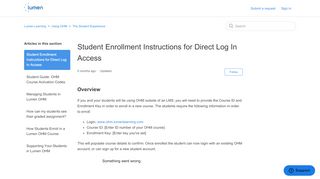 
                            9. Student Enrollment Instructions for Direct Log In Access ...