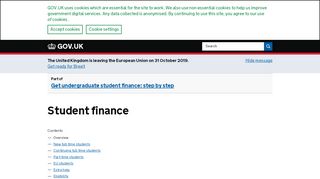 
                            1. Student finance - GOV.UK