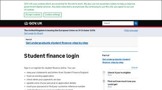 
                            6. Student finance login - GOV.UK