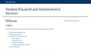 
                            7. Student Financial and Administrative Services - Yale University