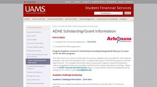 
                            9. Student Financial Services – ADHE Scholarship/Grant ...