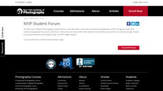 
                            4. Student Forum | New York Institute of Photography