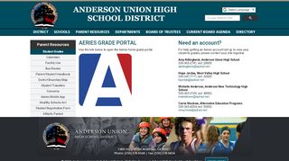 
                            1. Student Grades - Anderson Union High School District