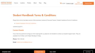 
                            2. Student Handbook - Important Information for Students | AIPT