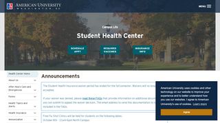 
                            2. Student Health Center | American University, Washington, DC