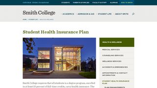 
                            8. Student Health Insurance Plan | Smith College